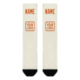 Custom Cream Orange Knee-High Sock