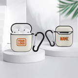 Custom Cream Orange AirPods Case
