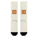Custom Cream Orange Knee-High Sock
