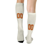 Custom Cream Orange Knee-High Sock