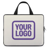 Custom Cream Light Purple Laptop Bag