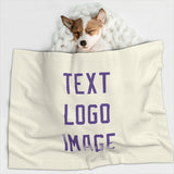 Custom Cream Light Purple Pet Blanket