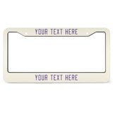 Custom Cream Light Purple License Plate Frame