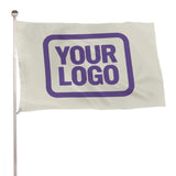 Custom Cream Light Purple Flag