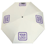 Custom Cream Light Purple Automatic Umbrella