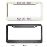 Custom Cream Light Purple License Plate Frame