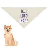 Custom Cream Light Purple Pet Scarf