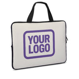 Custom Cream Light Purple Laptop Bag