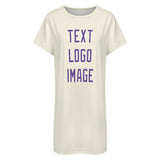 Custom Cream Light Purple Nachthemd