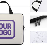Custom Cream Light Purple Laptop Bag