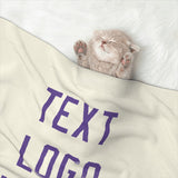 Custom Cream Light Purple Pet Blanket
