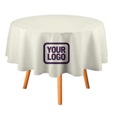 Custom Cream Purple Round Table Cloth
