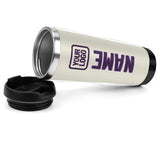 Custom Cream Purple Stainless Steel Water Cup