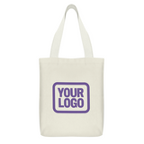 Custom Cream Purple Canvas Tote Bag