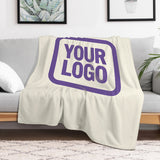 Custom Cream Light Purple Blanket