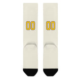 Custom Cream Gold Knee-High Sock