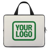Custom Cream Emerald Green Laptop Bag