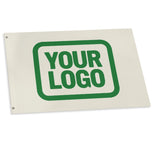 Custom Cream Emerald Green Flag
