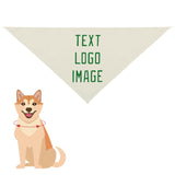 Custom Cream Emerald Green Pet Scarf