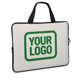 Custom Cream Emerald Green Laptop Bag