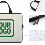Custom Cream Emerald Green Laptop Bag