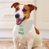 Custom Cream Emerald Green Pet Scarf
