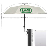 Custom Cream Emerald Green Automatic Umbrella