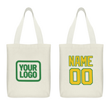 Custom Cream Gold Canvas Tote Bag