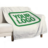Custom Cream Emerald Green Blanket