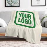 Custom Cream Emerald Green Blanket