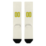 Custom Cream Gold Knee-High Sock