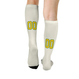 Custom Cream Gold Knee-High Sock