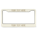 Custom Cream Light Khaki License Plate Frame
