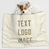 Custom Cream Light Khaki Pet Blanket