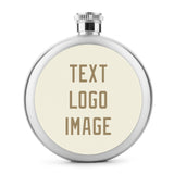 Custom Cream Light Khaki Hip Flask