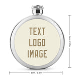 Custom Cream Light Khaki Hip Flask