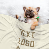 Custom Cream Light Khaki Pet Blanket