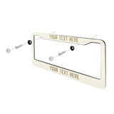 Custom Cream Light Khaki License Plate Frame