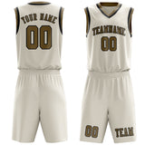 Custom Cream Light Khaki Basketball Set