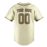 Custom Cream & Light Khaki Colors Design Sports Baseball Jersey