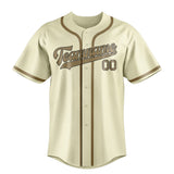 Custom Cream & Light Khaki Colors Design Sports Baseball Jersey