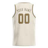 Custom Cream & Light Khaki Colors Design Sports Basketball Jersey