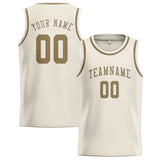 Custom Cream & Light Khaki Colors Design Sports Basketball Jersey