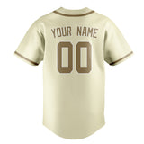 Custom Cream & Light Khaki Colors Design Sports Baseball Jersey