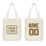 Custom Cream Khaki Canvas Tote Bag