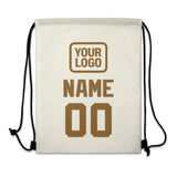 Custom Cream Khaki Drawstring Bag