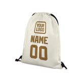 Custom Cream Khaki Drawstring Bag