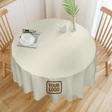 Custom Cream Khaki Round Table Cloth