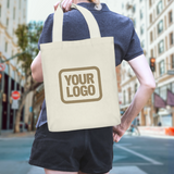 Custom Cream Khaki Canvas Tote Bag