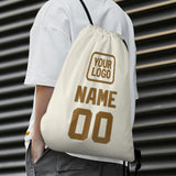 Custom Cream Khaki Drawstring Bag